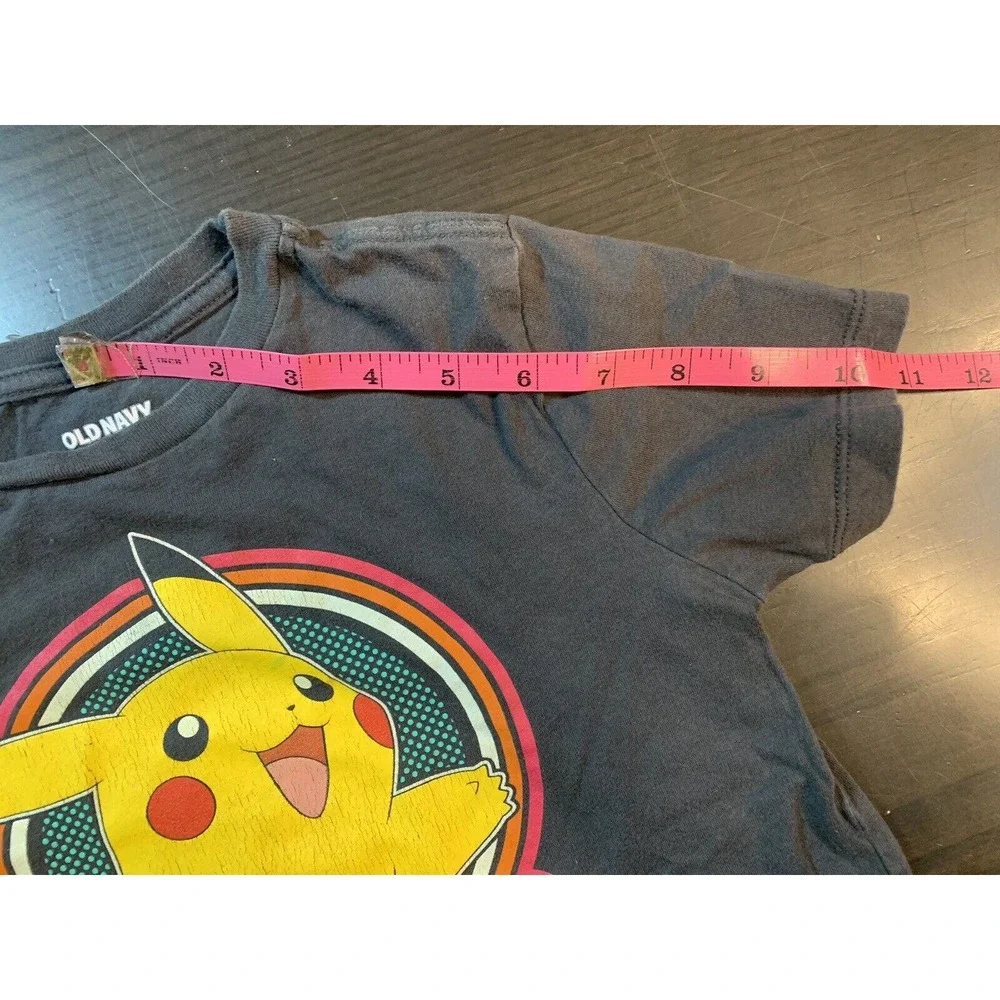 Old Navy Pokémon Pikachu T Shirt Boys Size Small 6-7 Play Clothes‎ Black READ